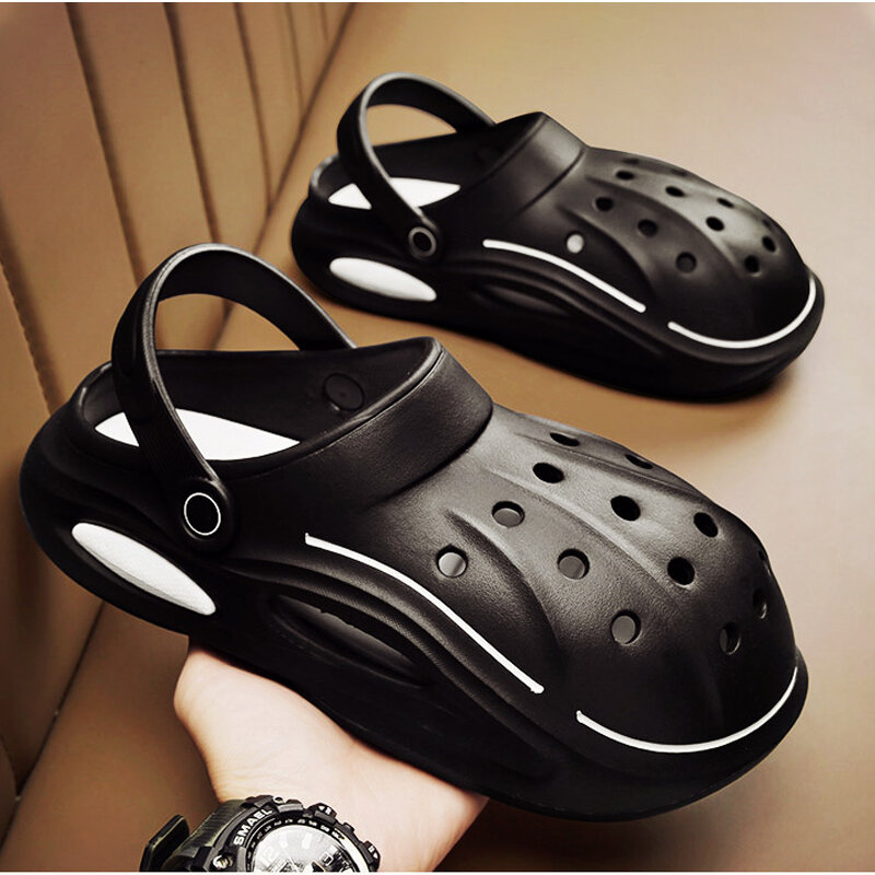 Dongdong-Sandalias de suela gruesa para hombre, zapatos de playa antideslizantes, zapatillas Baotou para verano, 2022