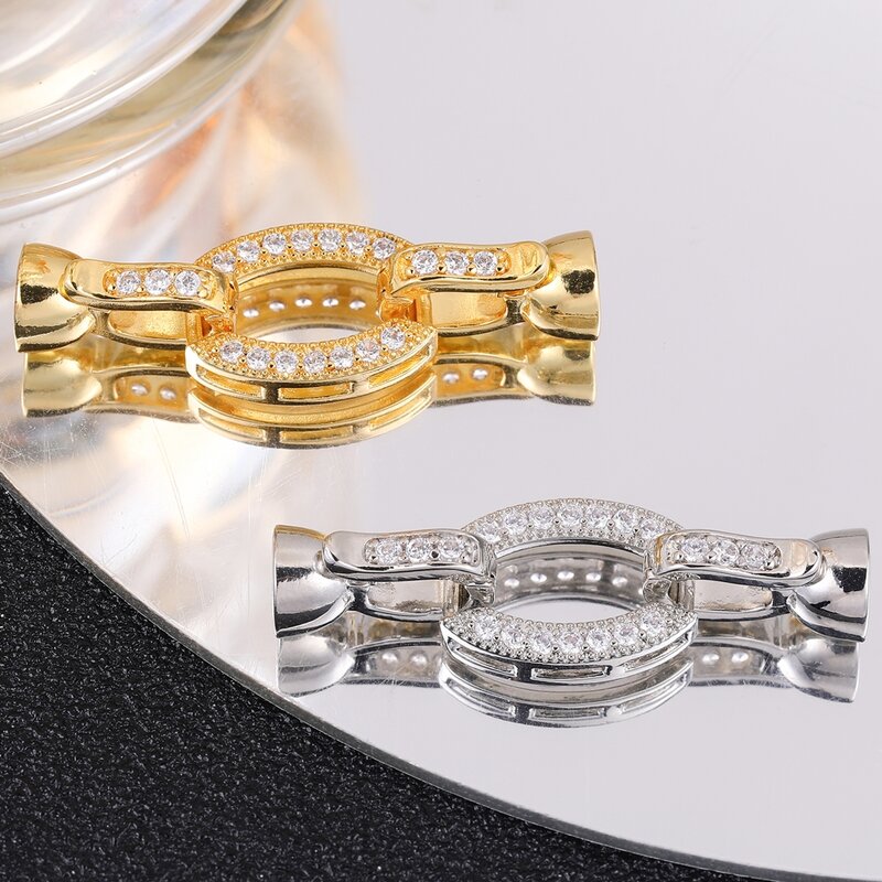 Juya creativo 18K placcato oro connettore elementi di fissaggio chiusura chiusura chiusure accessori per fai da te ricamo perline perle creazione di gioielli