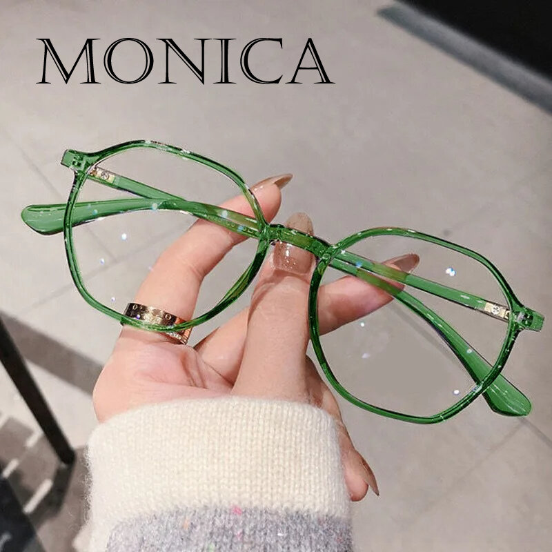 女性のためのファッショナブルな透明老眼鏡,中年女性と高齢者向けの高精細アンチブルーライト付きメガネ