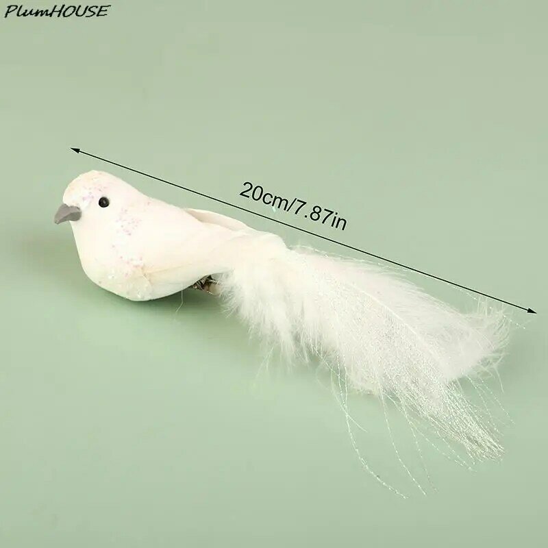 1/12Pcs Decorative Bird Artificial White Doves Foam Feather Wedding Ornament Xmas Home Crafts Table Decor Bird Photo Props