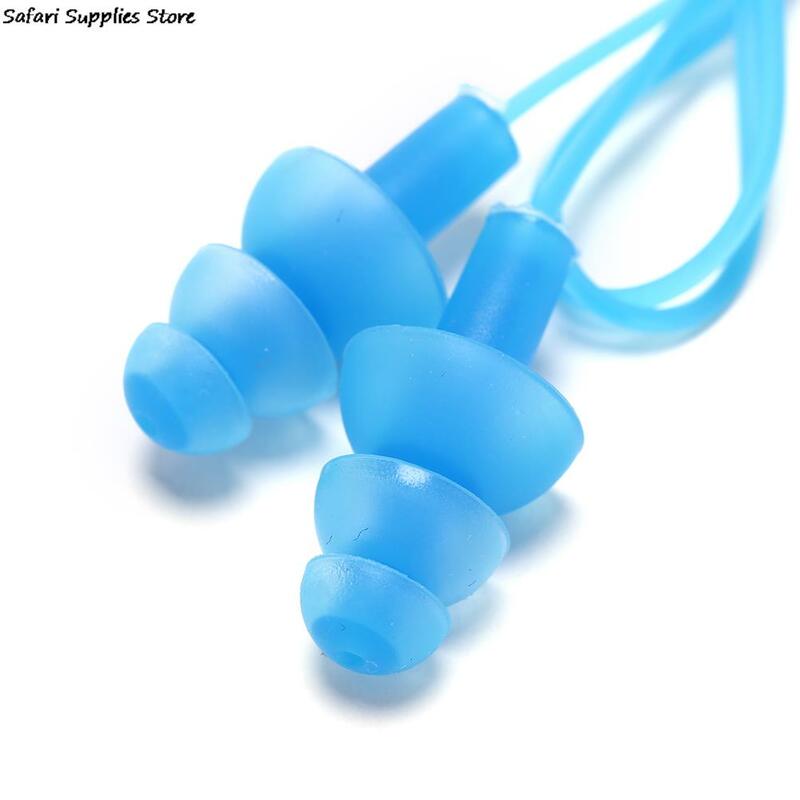 1 buah sumbat telinga renang silikon lembut Universal Aksesori kolam penutup telinga berenang olahraga air 5 warna