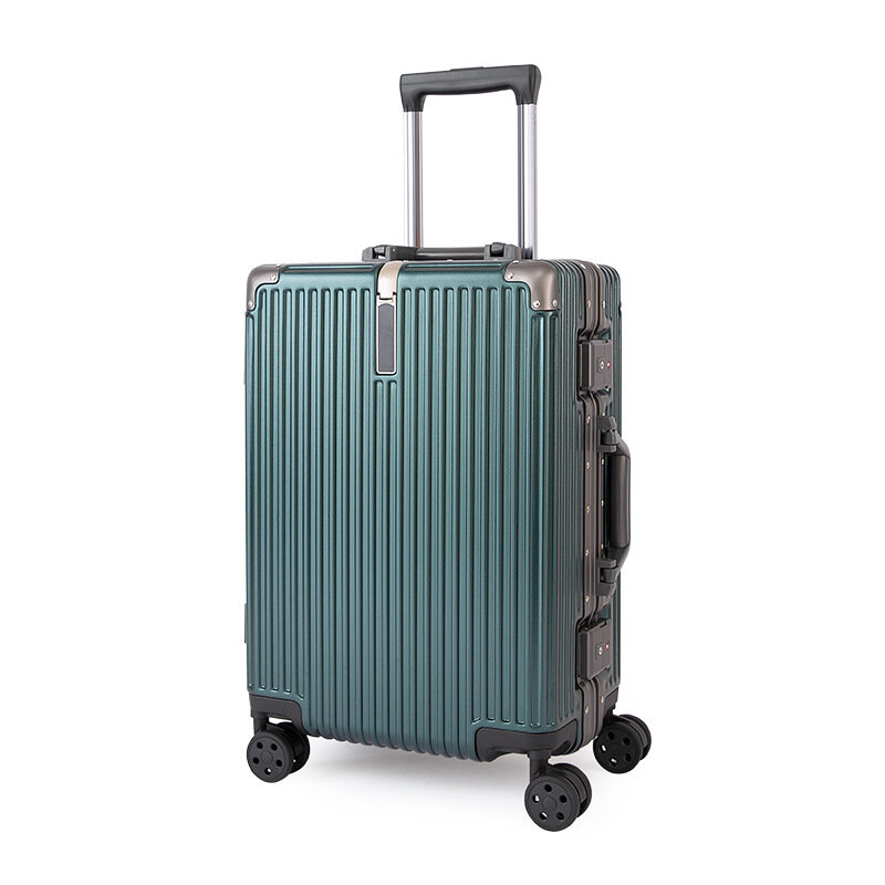 PLUENLI Aluminum Frame Luggage Wear-Resistant Drop-Resistant Universal Wheel Boarding Password Box Business Trolley Case