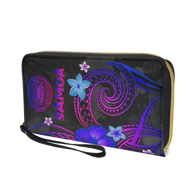 Bolsa luxuosa de couro PU para mulheres, tribo polinésia com design tartaruga marinha, bolsa de viagem para meninas