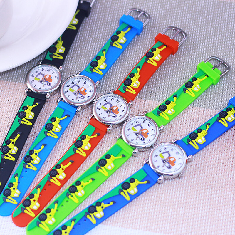 Chaoyada-relojes de cuarzo con correa de silicona para niños, niñas y niños pequeños, relojes impermeables de dibujos animados para estudiantes