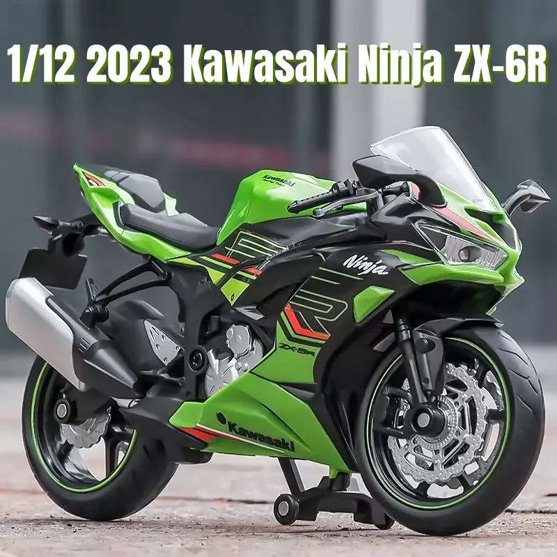 Juguete de motocicleta Kawasaki Ninja ZX-6R 1:12, modelo RMZ City Diecast, colección en miniatura Super Sport, regalo para niños