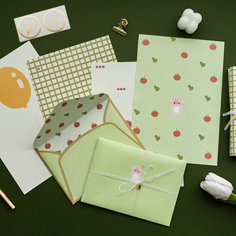 Supplies Birthday Letter Sealing Sticker Envelope Set Writable Letter Paper Student Stationery Literary Paper Envelope Set