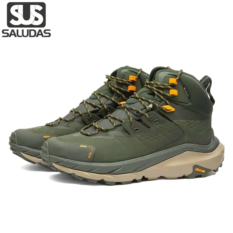 أحذية طويلة للرجال من Saludas Kaha 2 Mid GTX ، أحذية مغامرة مضادة للماء في الغابة ، أحذية تخييم جبلية عالية مقاومة للإنزلاق ، أحذية رحلات