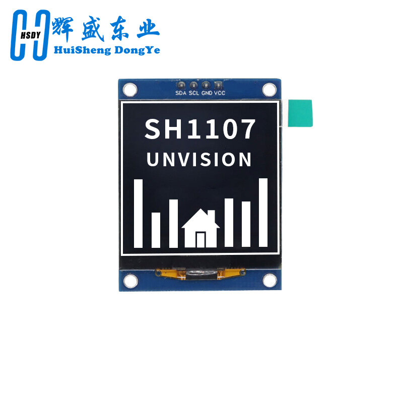 OLED 실드 스크린 모듈, SH1107 드라이버 IIC 4 핀 화이트, 라즈베리 파이, STM32, 아두이노용, 1.5 인치, 1.5 인치, 128x128, 신제품