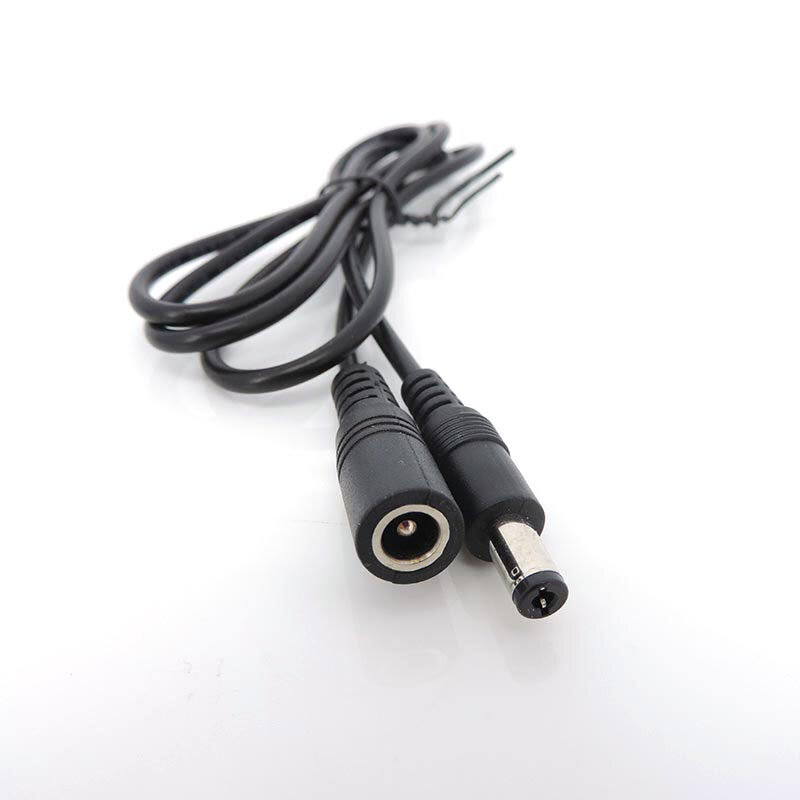 1m weiß schwarz DC Stecker zu Buchse zu Stecker 12V 24V DC Netzteil Kabel Verlängerung kabel Adapter 5,5mm x 2,1mm für Licht leiste l