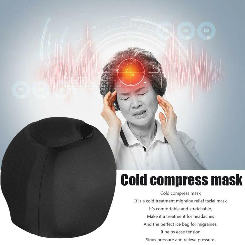 Gel Hot Cold Therapy Stretchable Ice for Relieve Pain Wearable Cold Therapy Migraine Relief Mask Wrap Head for Chemo