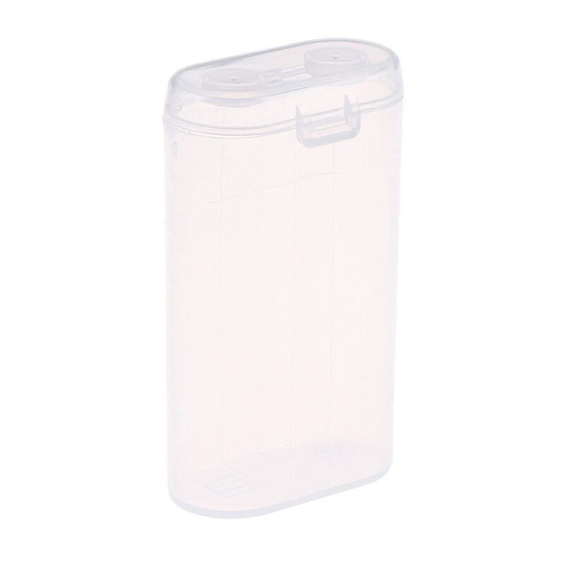 Caja de almacenamiento de plástico transparente para 2 secciones, estuche de seguridad portátil a prueba de agua para batería 18650, 1 unidad, 18650