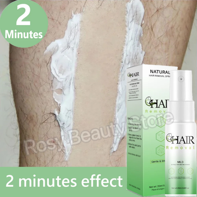 2 minuty szybkiego usuwania włosów w sprayu bezbolesne włosów Inhibitor wzrostu ramię pod pachami nogi permanentna depilacja dla mężczyzn kobiet naprawa opieki