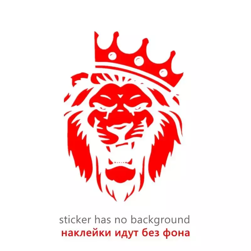Car Sticker Personality Lion with Crown Vinyl Decal Waterproof Auto Decors on Motorcycle Bumper Rear Window,15cm