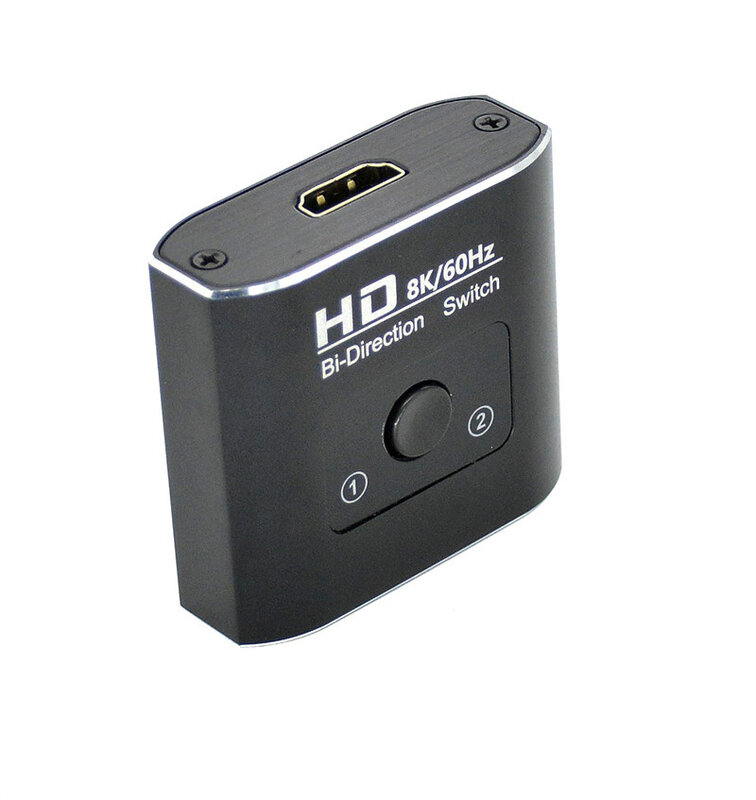 8K 60Hz przełącznik HDMI 2 porty 2 w 1 rozgałęźnik wideo do laptopa PC Xbox PS3/4/5 TV, pudełko do Monitor z tunerem TV Adapter projektora