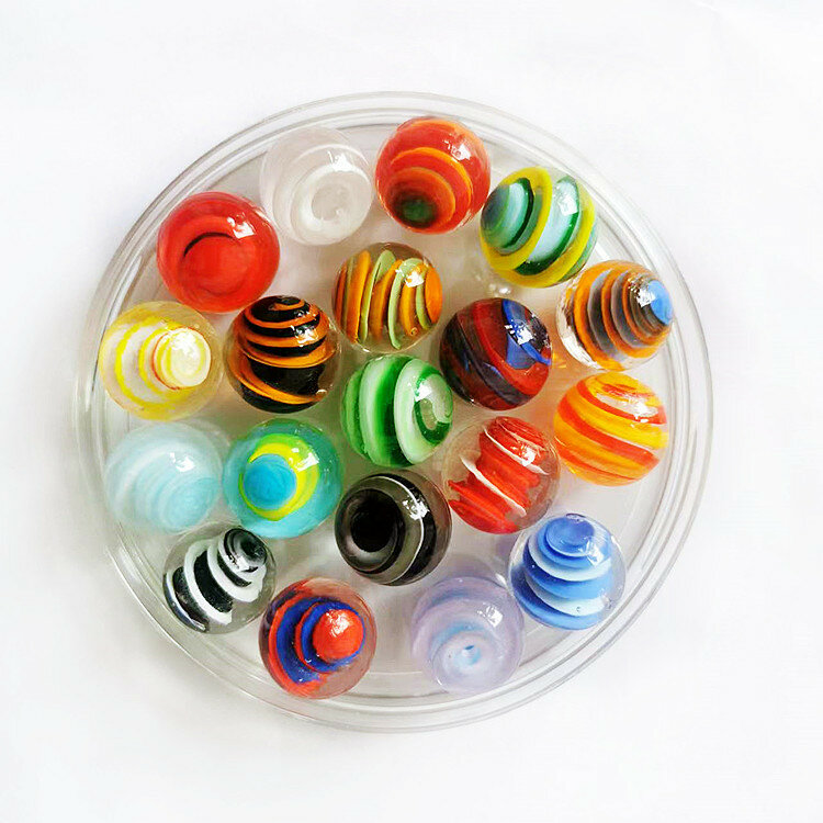 Billes de verre colorées Montessori, 20 pièces, 16mm, en vrac, jeux de billes pour enfants, bricolage et décoration de la maison