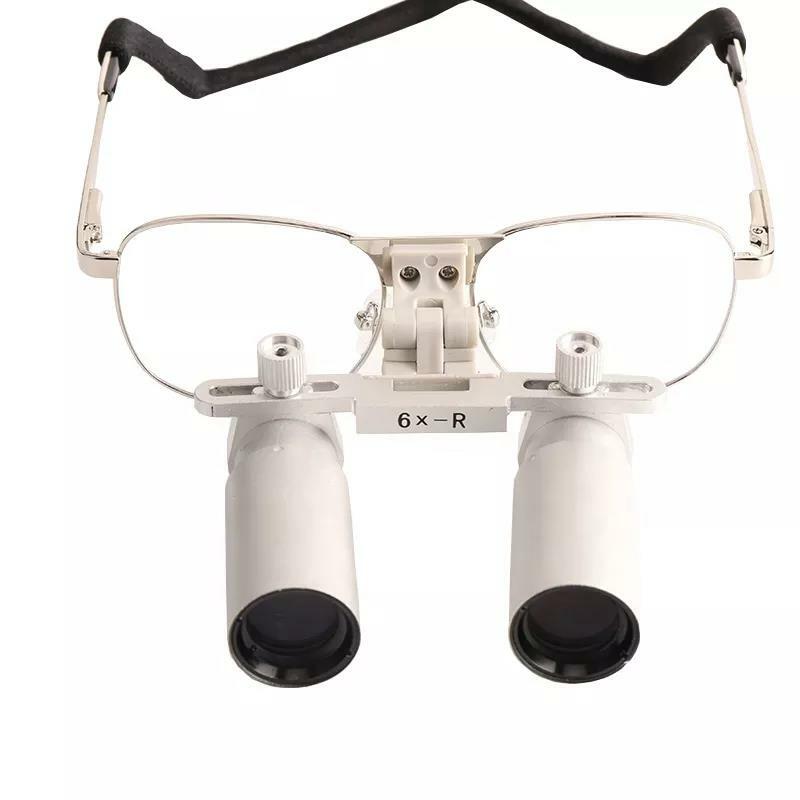 6x стоматологические лупы Серебряный 280-600 мм рабочее расстояние 60-70 мм поле зрения бинокулярная Лупа медицинское увеличительное стекло стоматология