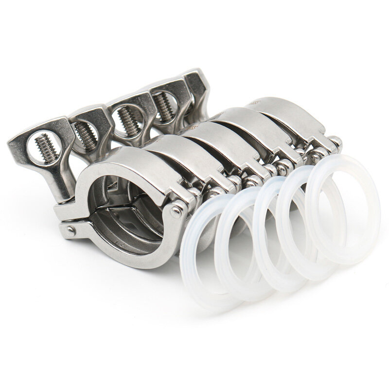 LeicClamp sanitaire en acier inoxydable Everver pour virole Homebrew, raccords de tuyaux, 0.5 ", 1.5", 2 ", 3", 4 ", 50.5mm, 25.4mm, 34mm, 64mm, rapports mm, 119mm