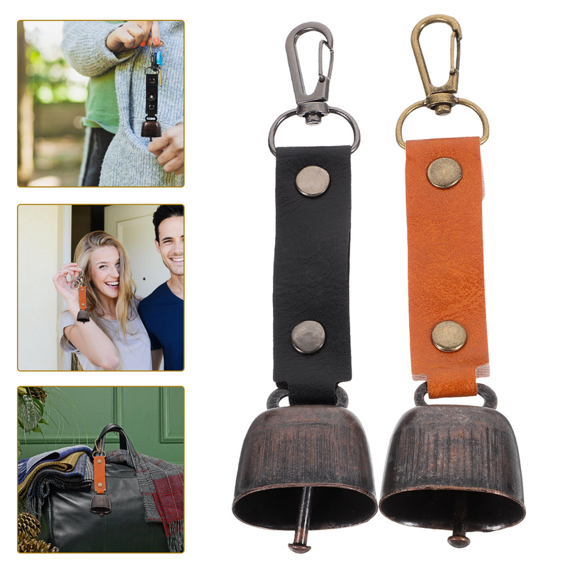 Cloches de camping en plein air, pendentif porte-clés, petit, voyage, randonnée, bétail, 2 pièces