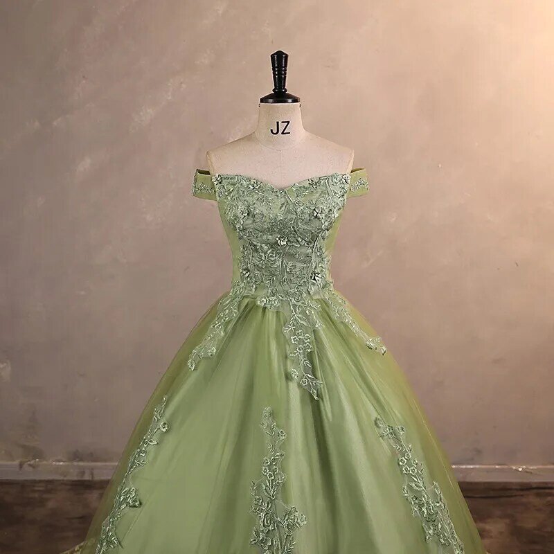 Ashley Gloria 2024 nuovi abiti Sweet Quinceanera abiti abito da festa in pizzo di lusso foto reale Prom Ball Gown Robe De Bal Plus