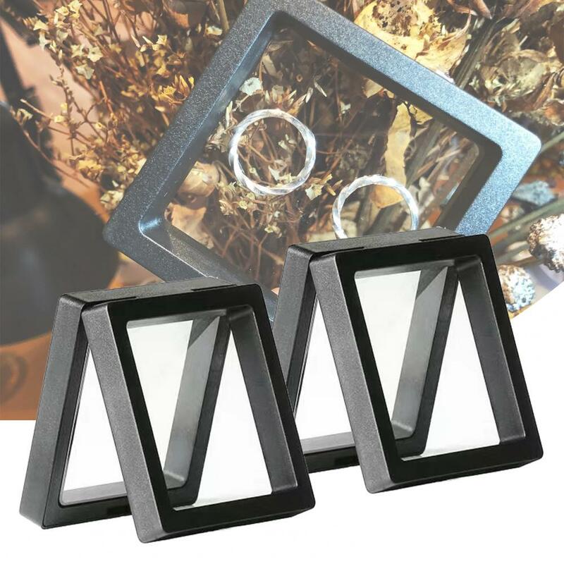 5Pcs/Set Ring Display Box Dustproof Anti-wear Plastic Stylish 3D Effect Jewelry Display Holder for Home
