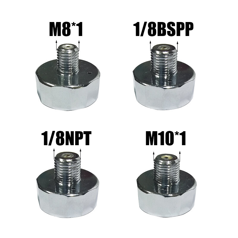 Pengukur tekanan Manometer pengukur tekanan udara mikro, pompa tangan Mini mikro 25mm/1 inci, Regulator HPA selam M8 * 1 M10 * 1/8NPT 1/8BSPP
