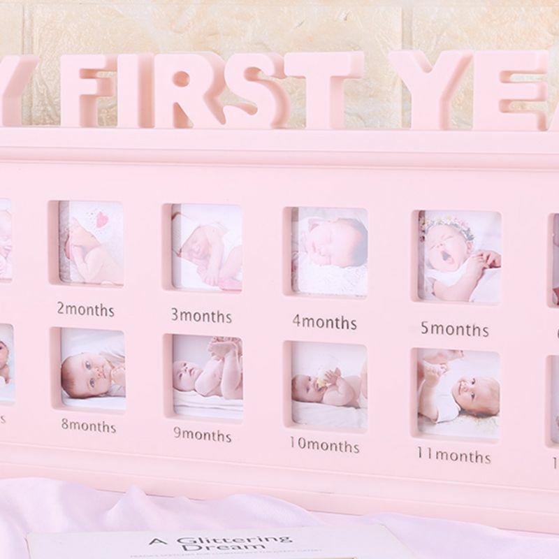 Fotomomenten voor pasgeborenen voor het eerste jaar Baby aandenken Frame voor het eerste jaar baby