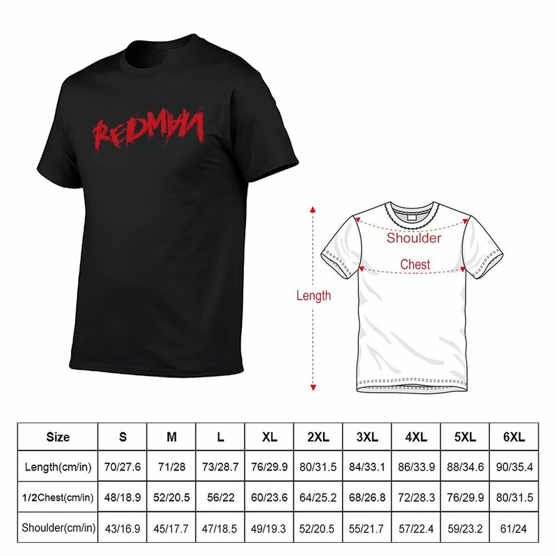 T-Shirt à Manches Courtes avec Logo REDMAN pour Homme, Vêtement à vaccage Rapide, Personnalisé, Nouvelle Collection