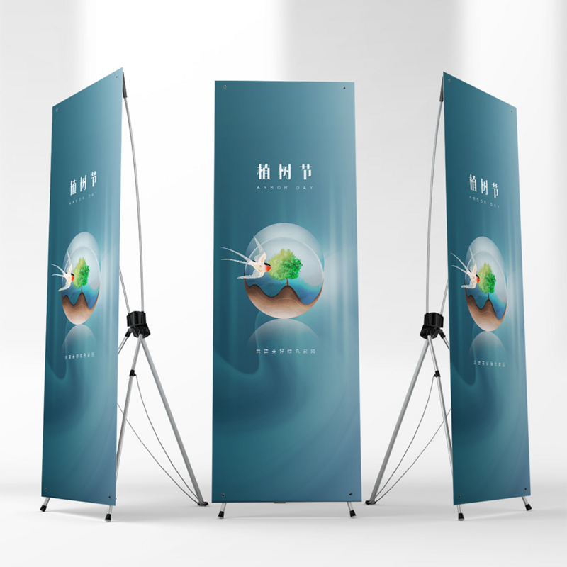 Custom LOGO Portable Advertising PVC Poster Display Floor Standing Sign Roll Up Screen Banner for Shop Promotion Bulletin Board
