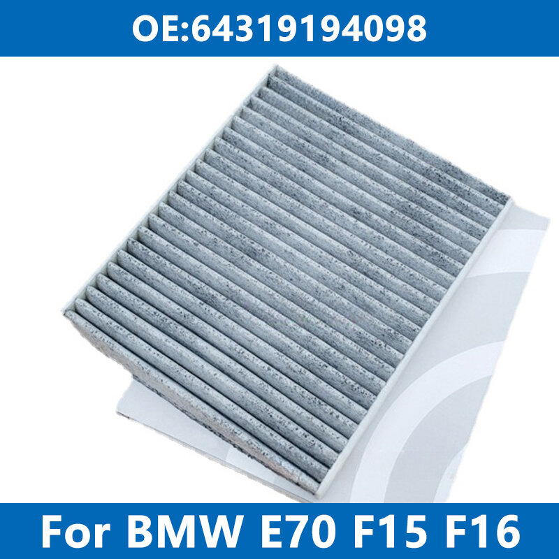 Filtro abitacolo per auto condizionatore d'aria 64319194098 per BMW E70 E71 E72 F15 F16 F85 F86 X5 25d 30d 35i 40d 50d X6 M carbone attivo