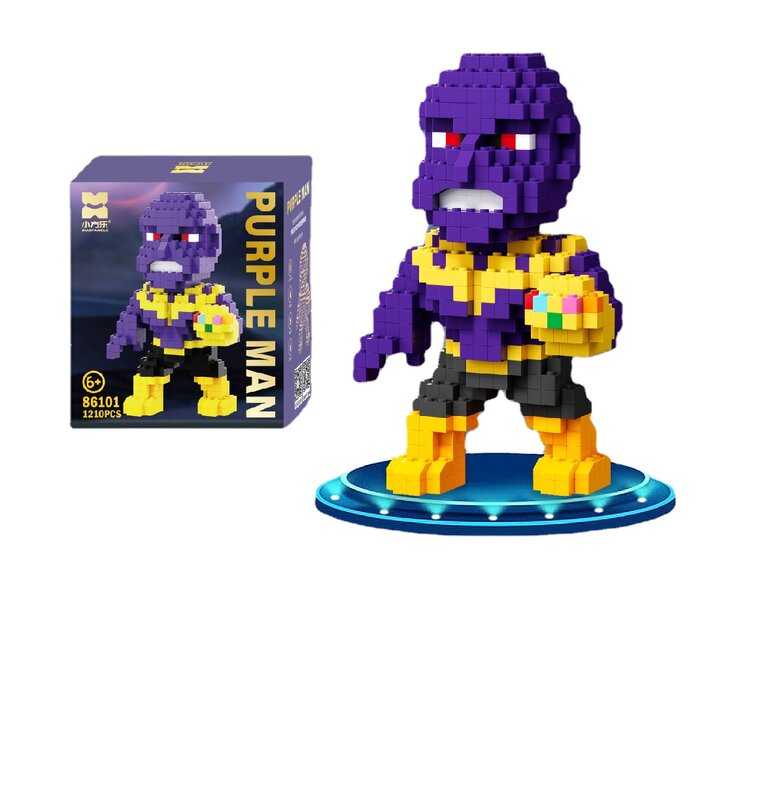 spiderman hulk Captain America Iron Man Thanos Creative Building Blocks Educational Children's Toysbirthday gift figure
