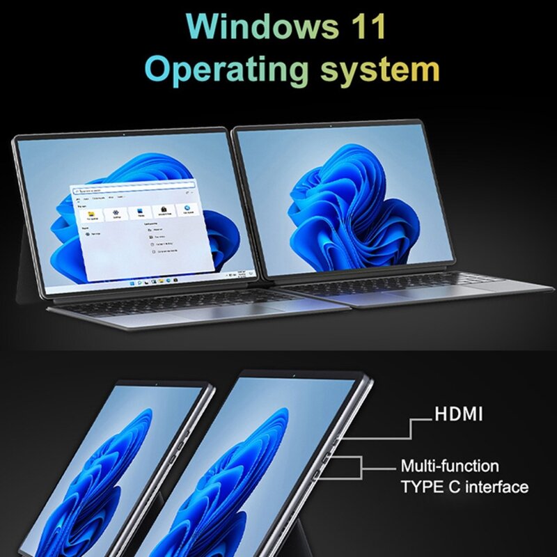 Pipo-W14 2 em 1 Tablet PC e Teclado e Case, 14.1 Polegada, 16GB de RAM, 256GB, 512GB SSD, Windows 11, Intel Alder, Lago N100, Quad Core, WiFi6