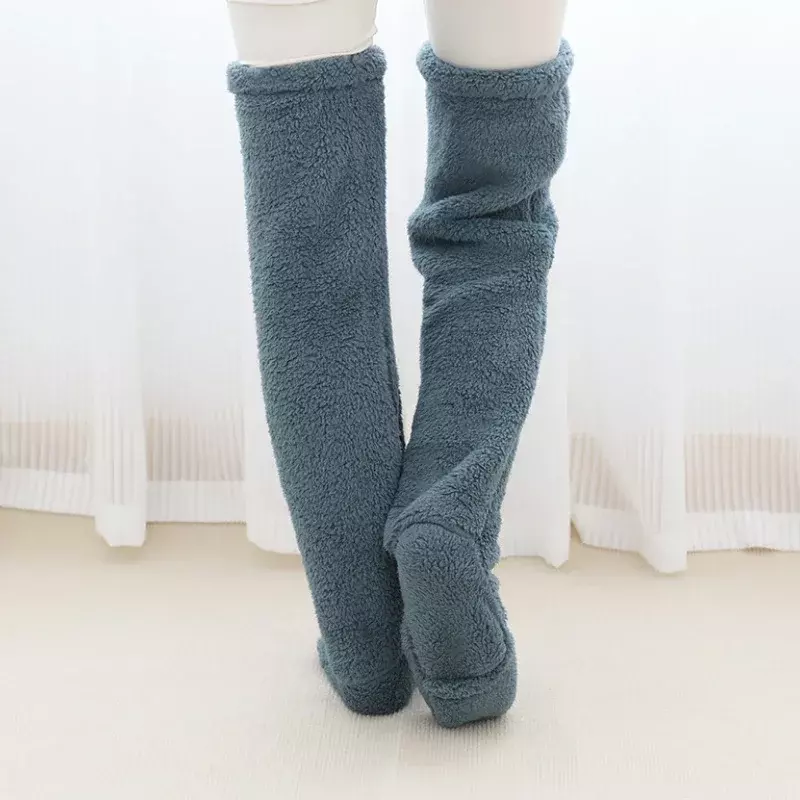 Thigh High Socks Over Knee Fuzzy Socks Stocking Legging Boot Socks Stocking Plush Leg Warmers for Office Living Room Women Kids