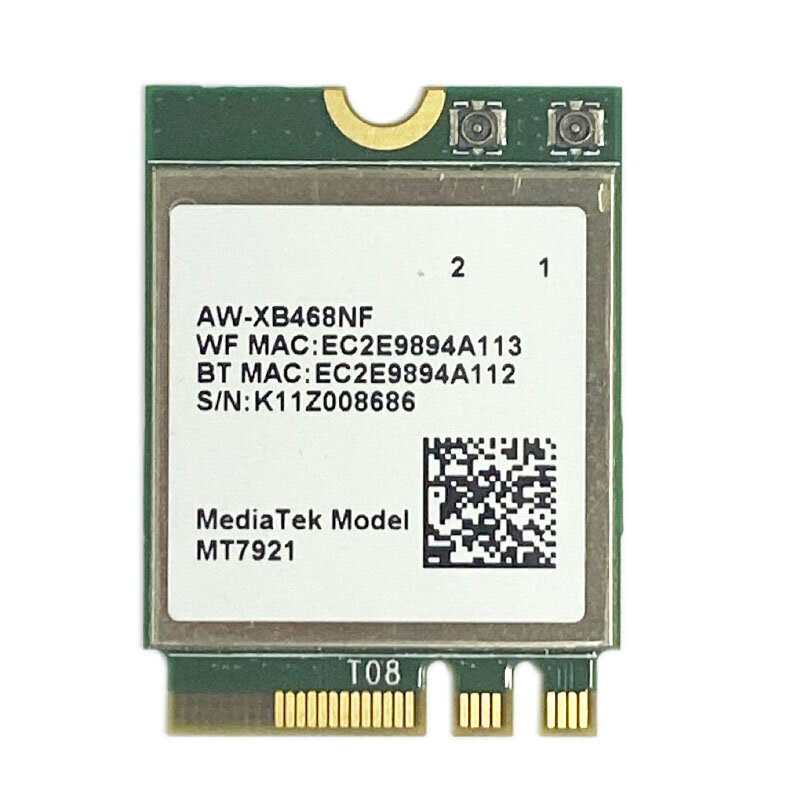 MediaTek-tarjeta de red inalámbrica MT7921, wifi 6, 1800M, Bluetooth 5,2, NGFF m.2, compatible con Windows 10/11, MT7921k, novedad