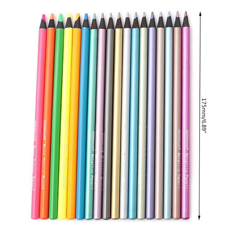 12 Buah Set Pensil Portabel 12 Warna Set Pensil Warna Tanpa Duplikat