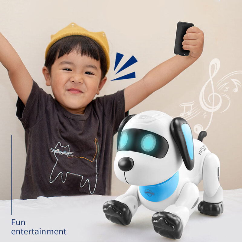 Controle de voz remoto Programação Stunt Robot Dog Toy, programável, Touch-Sense, música, dança, presente do bebê, brinquedo