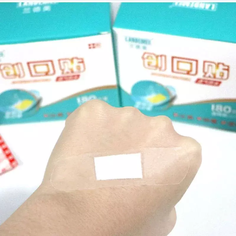 180pcs/box Transparent Waterproof Bandaids Travel Camping Outdoor Adhesive Wound Plaster Anti-Bacteria Band Aid Bandage