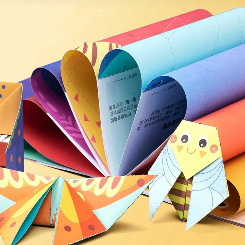 3D Origami Paper Book DIY Craft, Jardim de Infância Educação Folding Toy, Padrão Animal Puzzle, Interação Pai-Filho