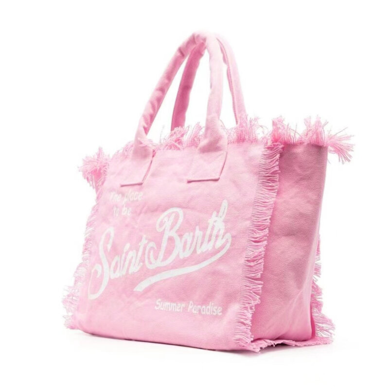 Saint Barth Brand 2024 nuova borsa da donna nappa Design borsa da spiaggia da viaggio Tote Shopper di grande capacità di alta qualità