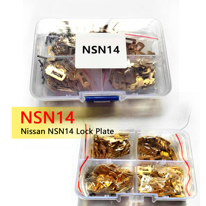 Oblea de bloqueo para n-issan NSN14, placa de lengüeta para cerradura de puerta de coche, Kits de reparación, 4 modelos cada uno, 50 piezas, 200 unidades por lote