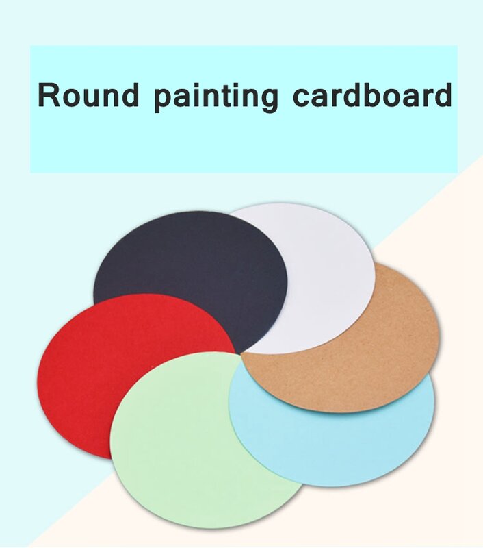 10PCS/LOT Round Paper Cardboard Crafts Painting Drawing Cardboards Kids School Office Paper Plastic Boards