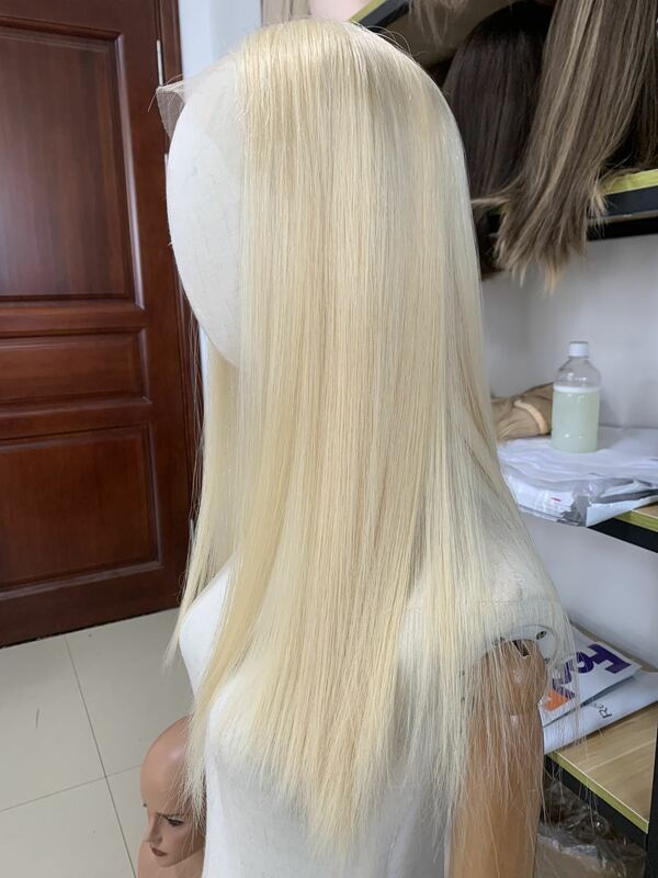 Light Blonde Kosher Jewish Lace Top Perucas 100% Cabelo Humano Europeu Alta Luz Sheitels natural