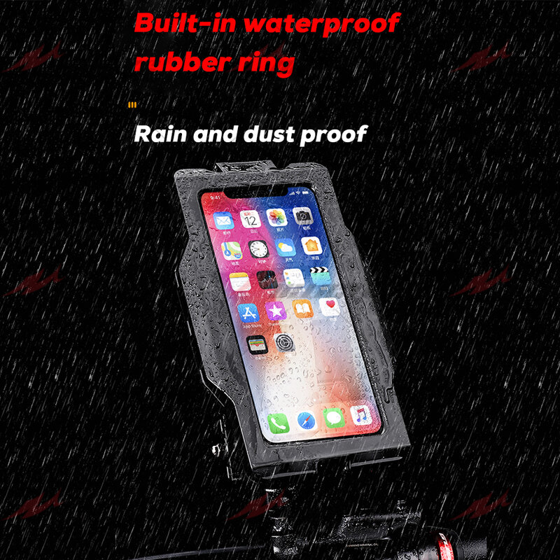 Gub-Soporte de teléfono móvil para bicicleta y motocicleta, resistente a la lluvia, rotación de 360 pulgadas, aluminio, para bicicleta