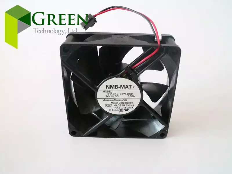 Ventilateur de refroidissement original NMB 24V 0.18A 8025 8MM 80MM 80*80*25MM, pour boîtier d'ordinateur 3110KL-05Wrer 60 avec 2 broches, 2 pièces