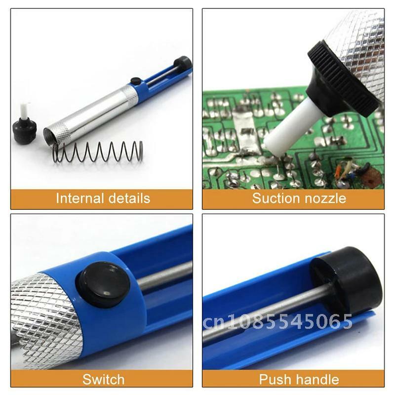 Metal Aluminum Sucker Pump Desoldering Gun Tin Suction Pen Removal Vacuum Soldering Iron Desolder Hand Welding Tools