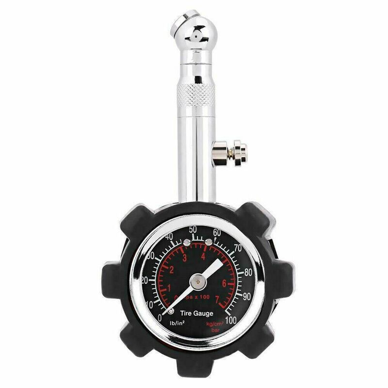 100 PSI Tire Pressure Gauge With Reset Function Heavy Duty Tire Pressure Monitoring Car Accessories High Accuracy