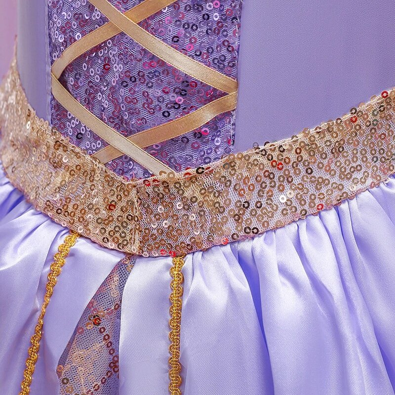 Dziewczyna roszpunka sukienka Cosplay Halloween księżniczka suknie balowe prezent urodzinowy kostium karnawałowy przedsionek 6 lat fantazyjne długie światło LED