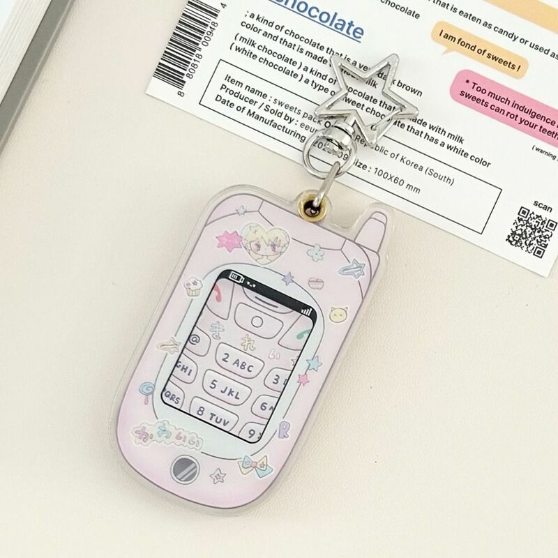 Acrylic Acrylic Photocard Holder Photo Frame Mini Phone Shape Idol Card Display Protector Decoration Kawaii
