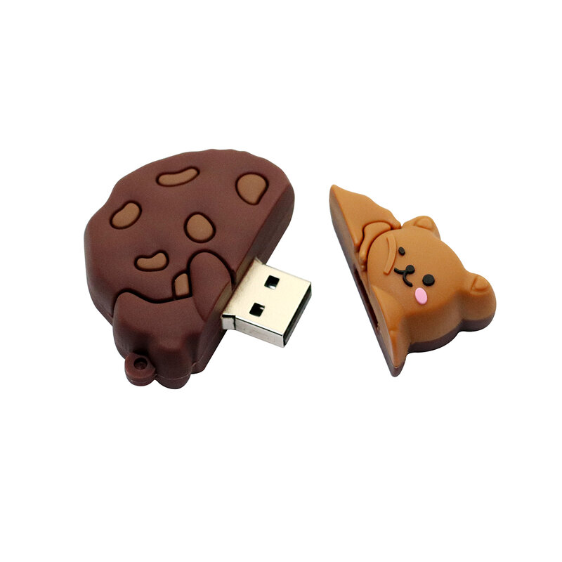 Biscoito dos desenhos animados Dispositivo USB Flash Drive Pendrive 256GB Food Cookies 4GB GB GB 32 64 16GB Disco Memory Stick Pen Drive 128GB USB Cle