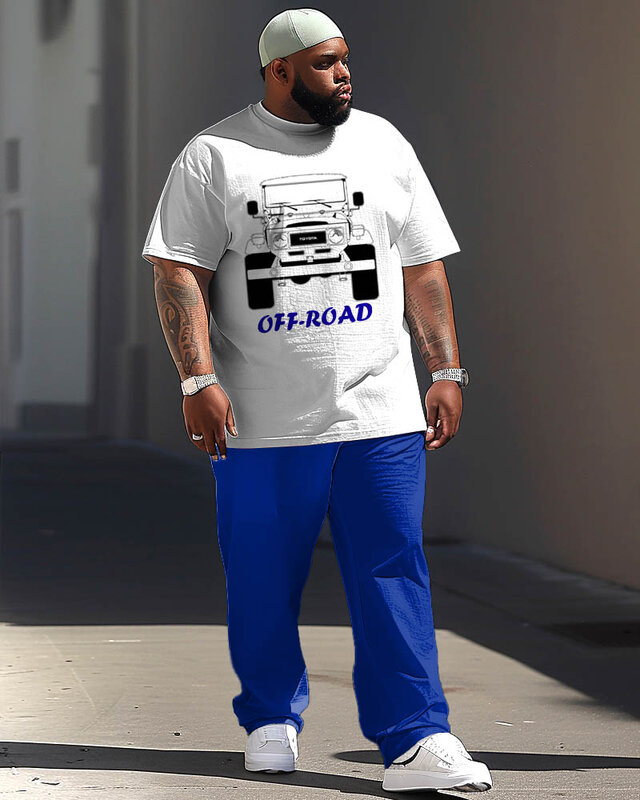 Biggmans T-Shirt Plus Size Set L-9Xl Voor Zomer Oversized Pak Comfortabele Heren Grote Casual Broek Met Korte Mouwen