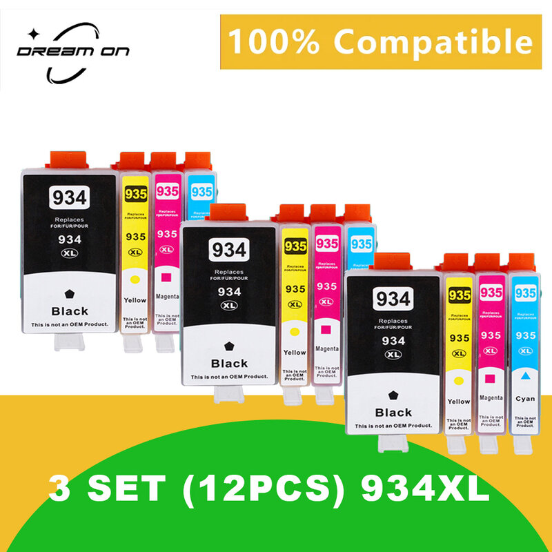 Cartucho de tinta para impresora HP Officejet pro, recambio de tinta Compatible con HP 934, 935, HP934, 934XL, 935XL, 6230, 6830, 6835, 6812, 6815